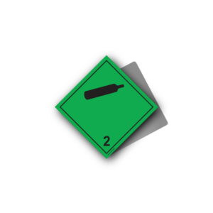 Hazard Class 2 Placard - Non-Flammable, Non-Toxic Gas 2.2, Aluminium, 250x250mm (1pc)