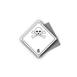 Hazard Class 6.1 Placard - Toxic Substances, Aluminium, 250x250mm (1pc)