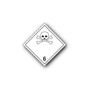 Hazard Class 6.1 Placard - Toxic Substances, Self-Adhesive, PVC, 250x250mm (1pc)