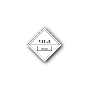 Hazard Class 7 Label - Fissile Material 7E, Self-Adhesive, PVC, 100x100mm (100pcs)