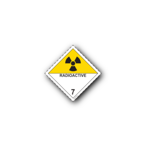 Hazard Class 7 Label - Radioactive Material 7D, Self-Adhesive, PVC, 100x100mm (100pcs)