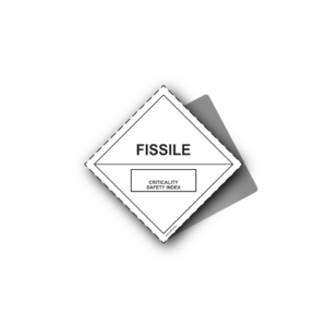 Hazard Class 7 Placard - Fissile Material 7E, Aluminium, 250x250mm (1pc)