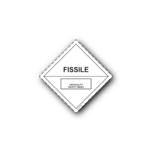 Hazard Class 7 Placard - Fissile Material 7E, Self-Adhesive, PVC, 250x250mm (1pc)