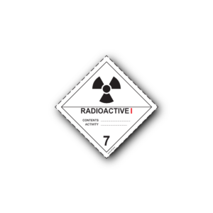Hazard Class 7 Placard - Radioactive Material 7A, Self-Adhesive, PVC, 250x250mm (1pc)