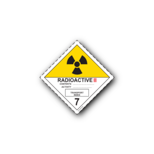 Hazard Class 7 Placard - Radioactive Material 7B, Self-Adhesive, PVC, 250x250mm (1pc)