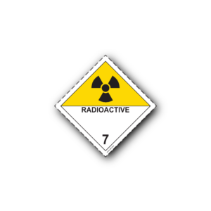 Hazard Class 7 Placard - Radioactive Material 7D, Self-Adhesive, PVC, 250x250mm (1pc)