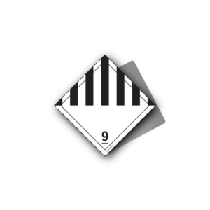 Hazard Class 9 Placard - Miscellaneous Substances, Aluminium, 250x250mm (1pc)