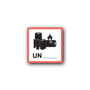 Lithium Battery Label Neutral - Self-Adhesive, PVC, 100x100mm (100pcs)