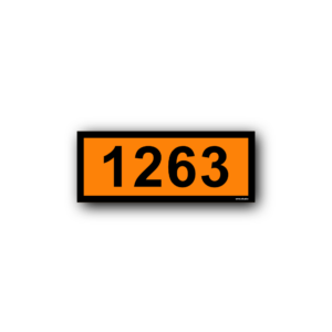 Orange Warning Plate 1263 - Self-Adhesive, PVC, 300x120mm (1pc)