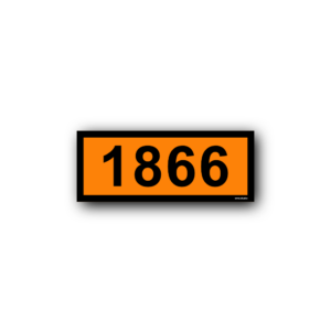 Orange Warning Plate 1866 - Self-Adhesive, PVC, 300x120mm (1pc)