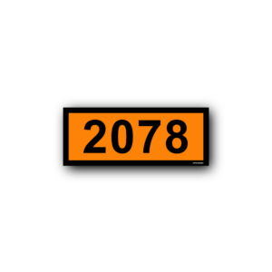 Orange Warning Plate 2078 - Self-Adhesive, PVC, 300x120mm (1pc)