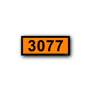 Orange Warning Plate 3077 - Self-Adhesive, PVC, 300x120mm (1pc)