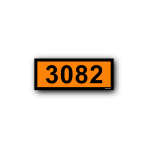 Orange Warning Plate 3082 - Self-Adhesive, PVC, 300x120mm (1pc)