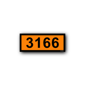 Orange Warning Plate 3166 - Self-Adhesive, PVC, 300x120mm (1pc)