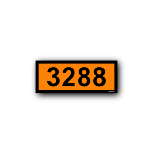 Orange Warning Plate 3288 - Self-Adhesive, PVC, 300x120mm (1pc)