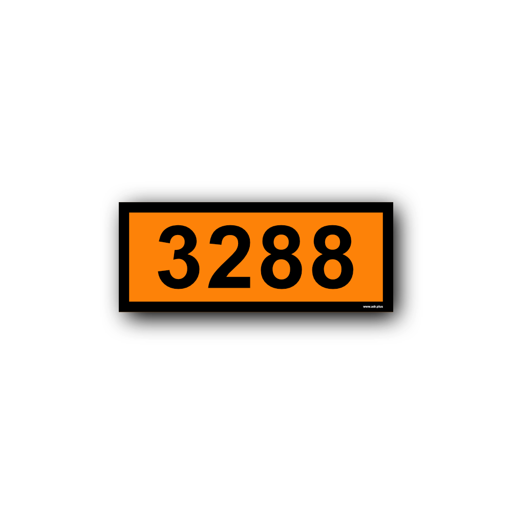 Orange Warning Plate 3288 - Self-Adhesive, PVC, 300x120mm (1pc)