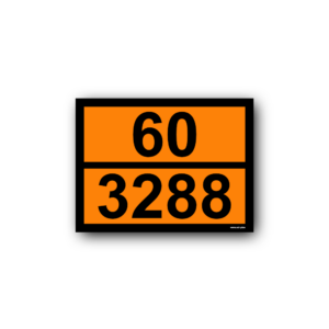 Orange Warning Plate 60/3288 - Self-Adhesive, PVC, 400x300mm (1pc)