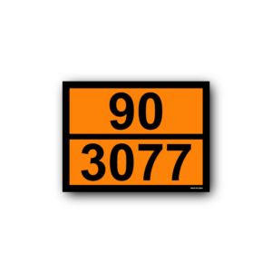 Orange Warning Plate 90/3077 - Self-Adhesive, PVC, 400x300mm (1pc)